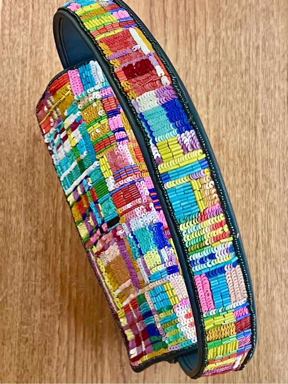 πΊπHPππΊ NWOT Staud Beaded Tommy Shoulder Bag Patchwork Plaid πRare Vintage Design - Picture 11 of 16